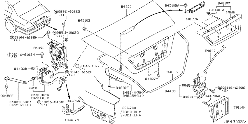 Trunk lid & fitting