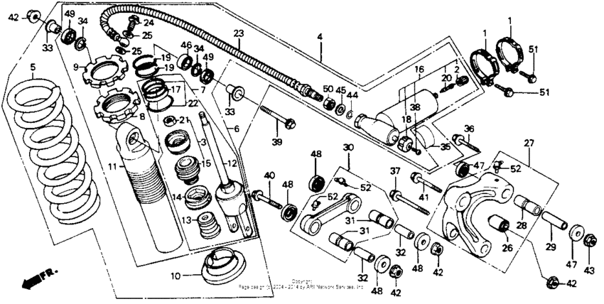 Rear shock absorber 84-85