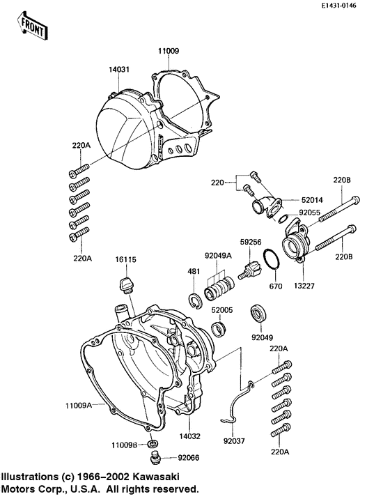 Engine covers/water pump
