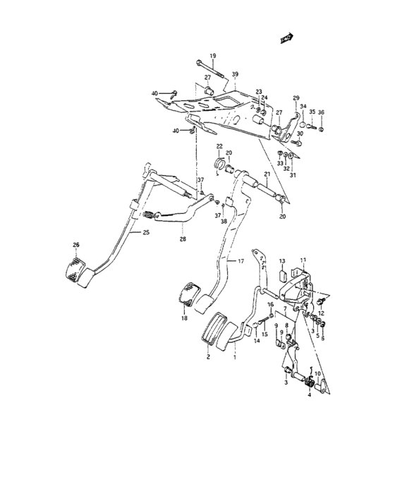 Pedal and pedal bracket
