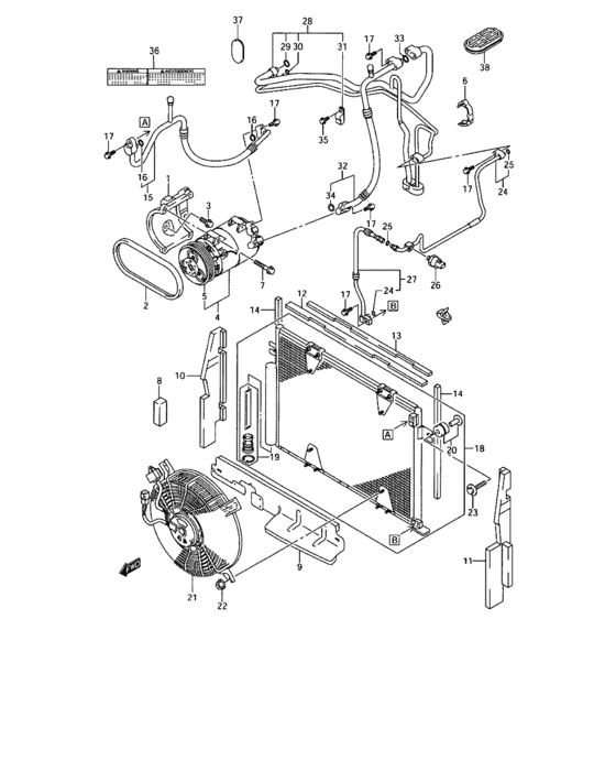 Front air conditioner