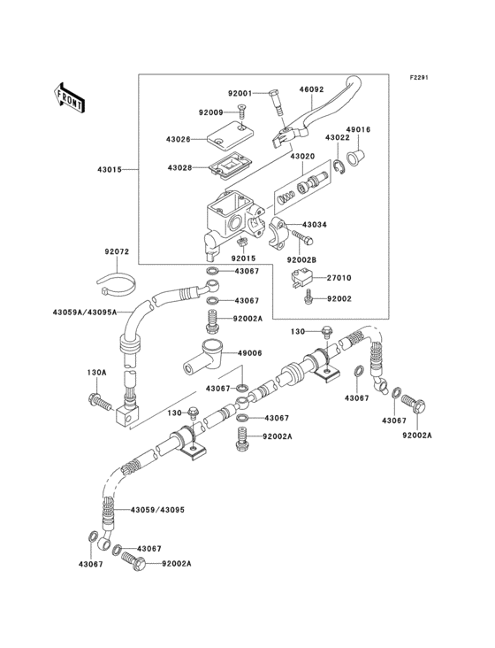 Front master cylinder