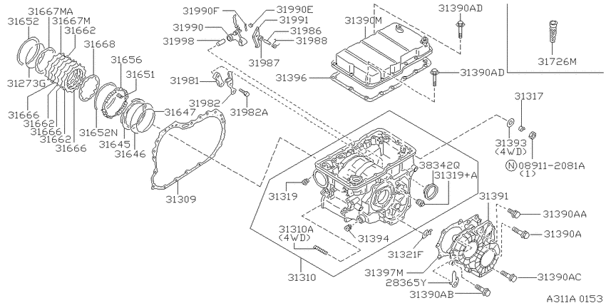 Torque converter,housing & case