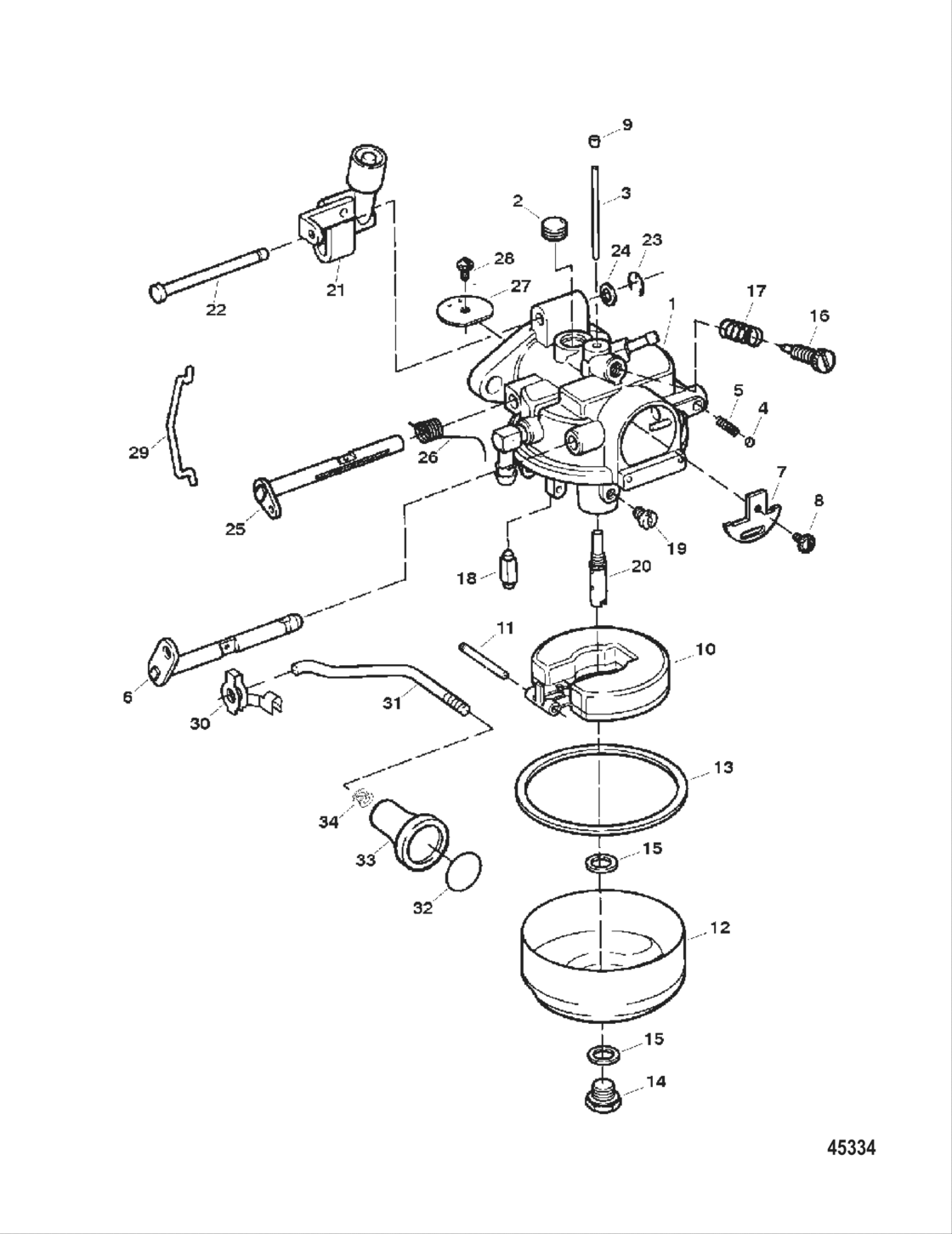 Carburetor (9.9 Hp Model) (1300-F714061)