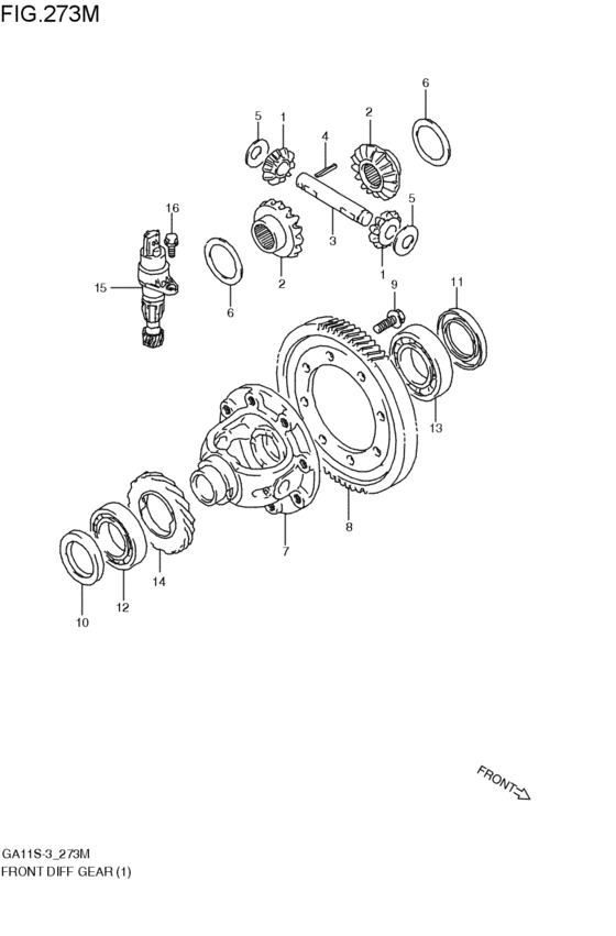 フロントデファレンシャルギヤ
