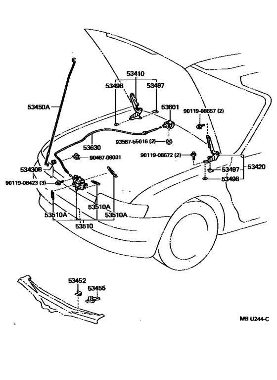 Hood Lock & Hinge