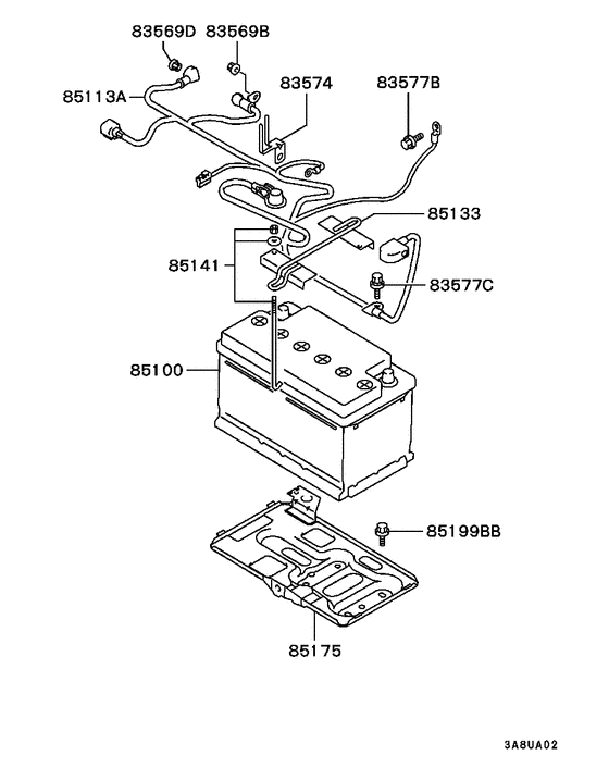 Battery cable & bracket