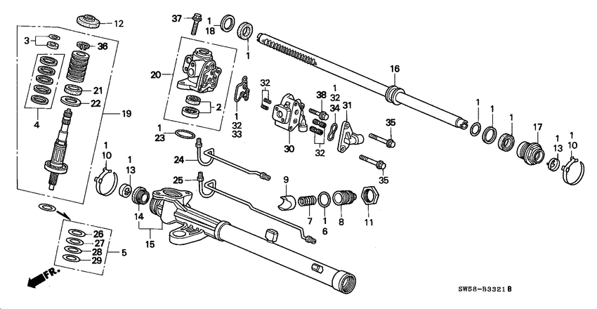 P.s. gear box components