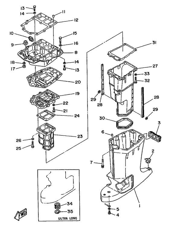 Upper casing