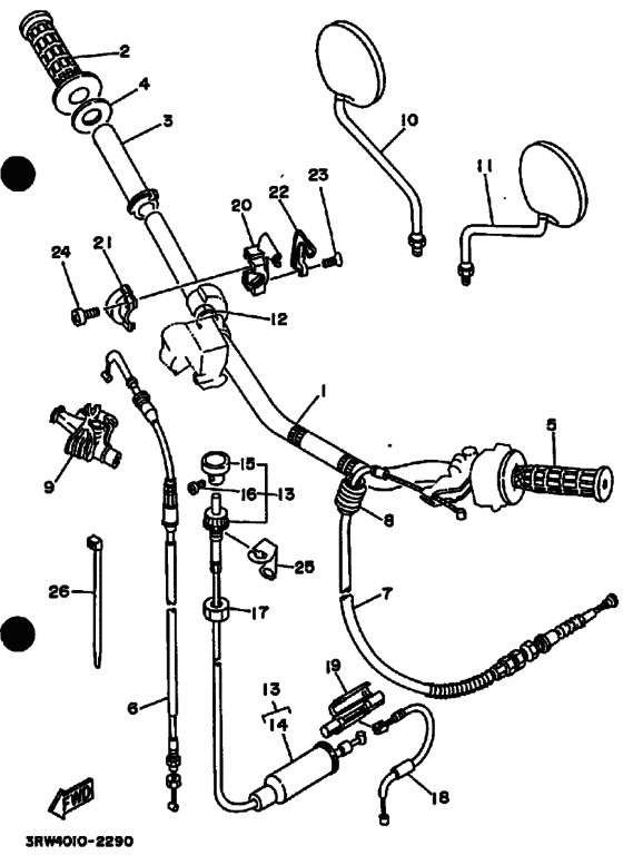 Steering handle & cable