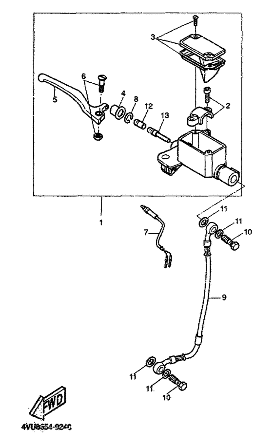 Front master cylinder