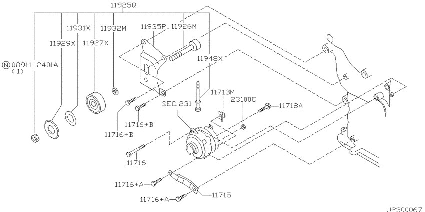 Alternator fitting