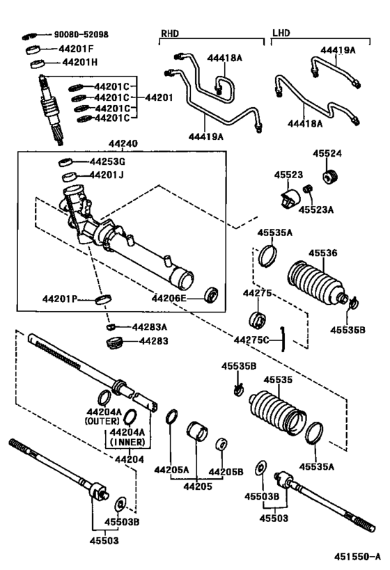 Front Steering Gear & Link