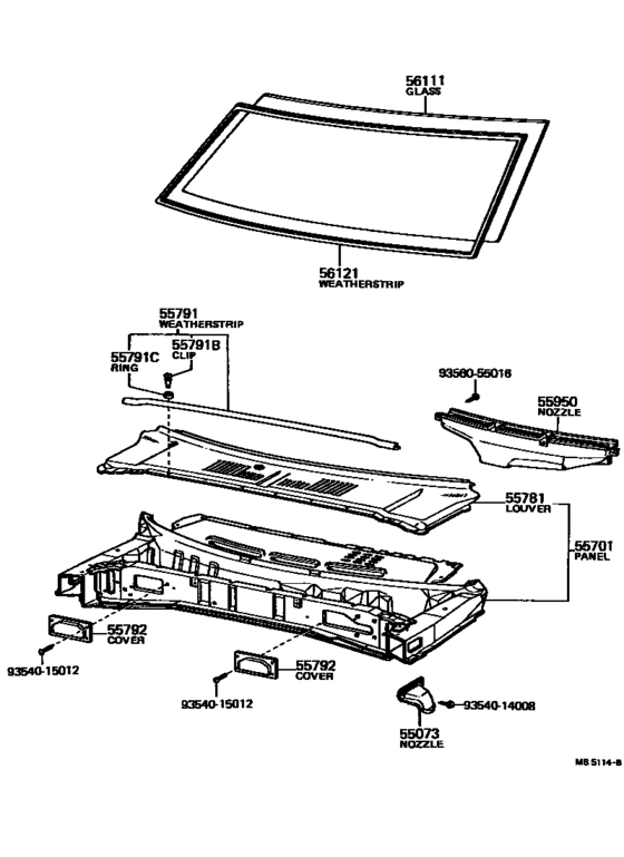 Cowl Panel & Windshield Glass