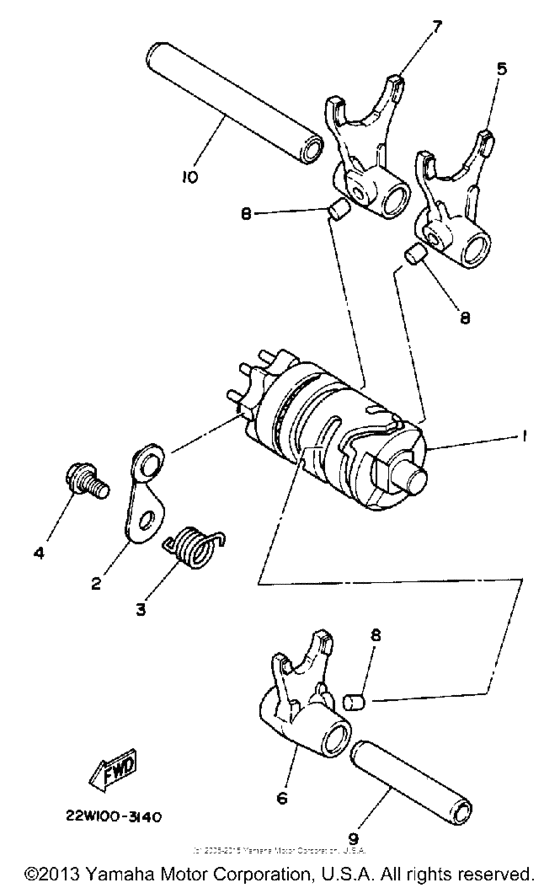 Shift cam-fork