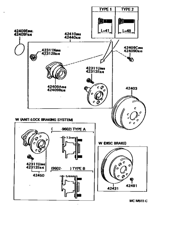 Rear Axle Shaft & Hub