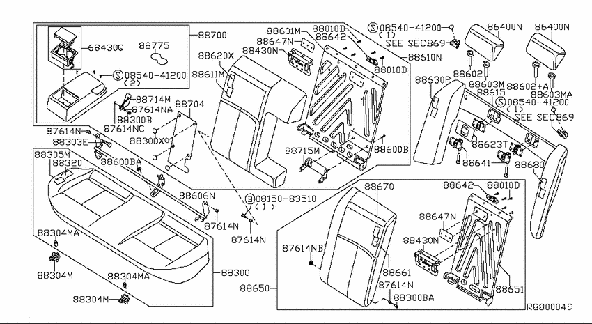 Rear seat