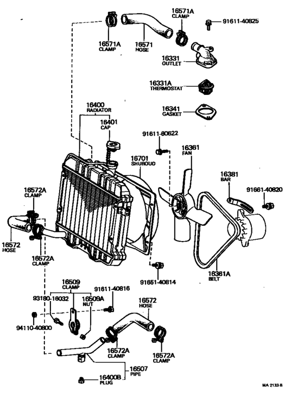 Radiator & Water Outlet
