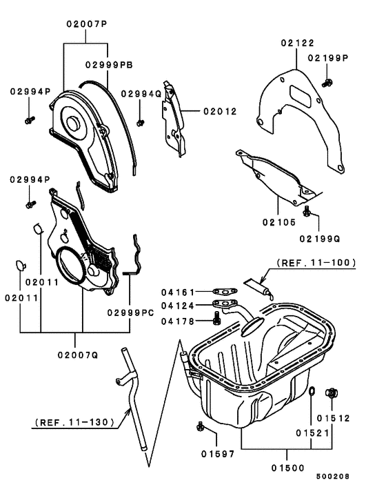 Cover,rear plate & oil pan
