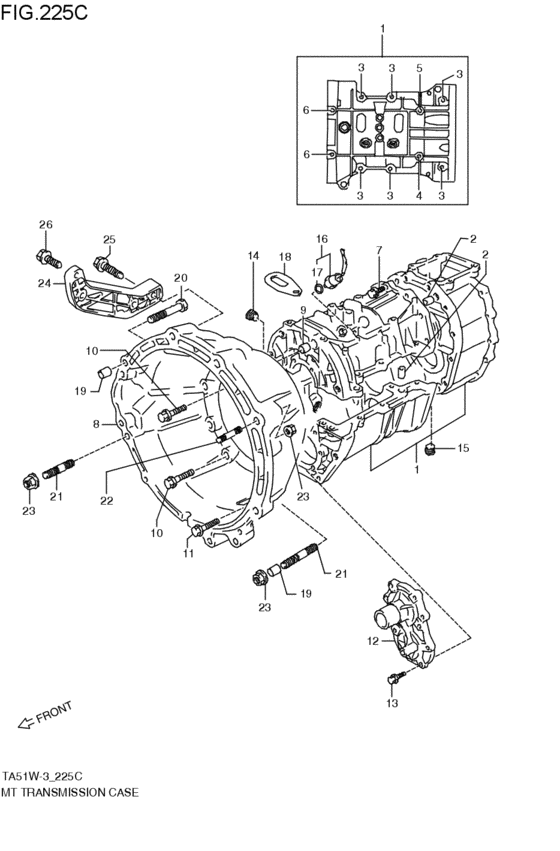 mt - transmission case