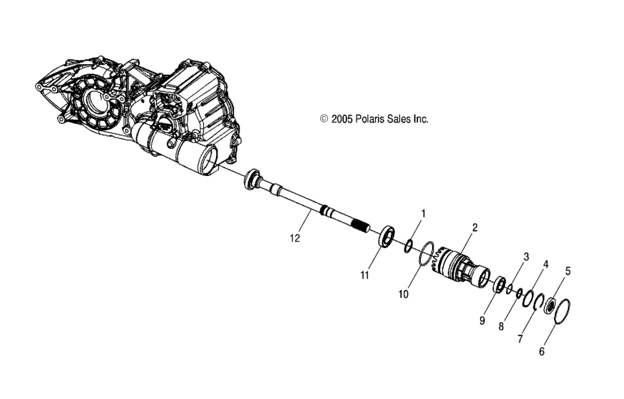 Output shaft, front