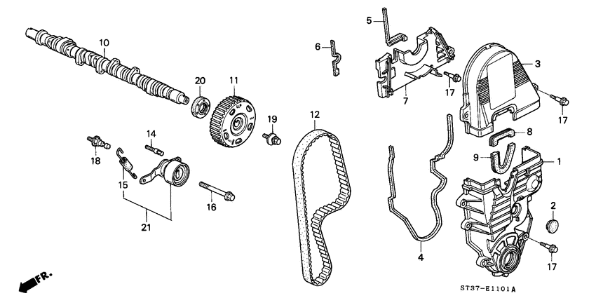 Camshaft/timing belt