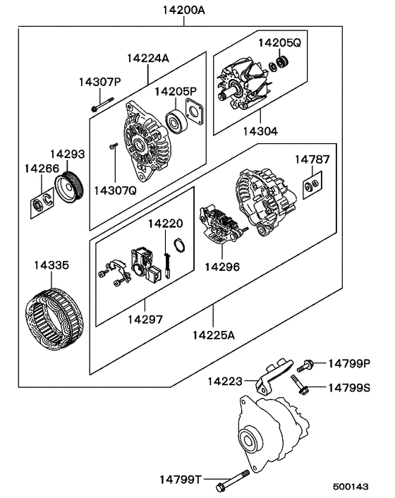 Alternator & vacuum pump