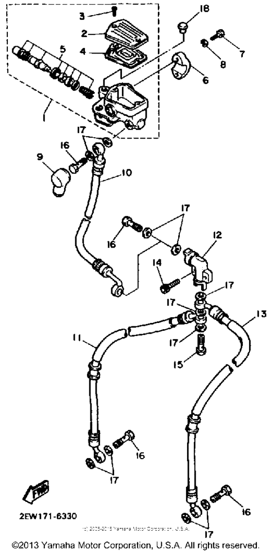 Front master cylinder