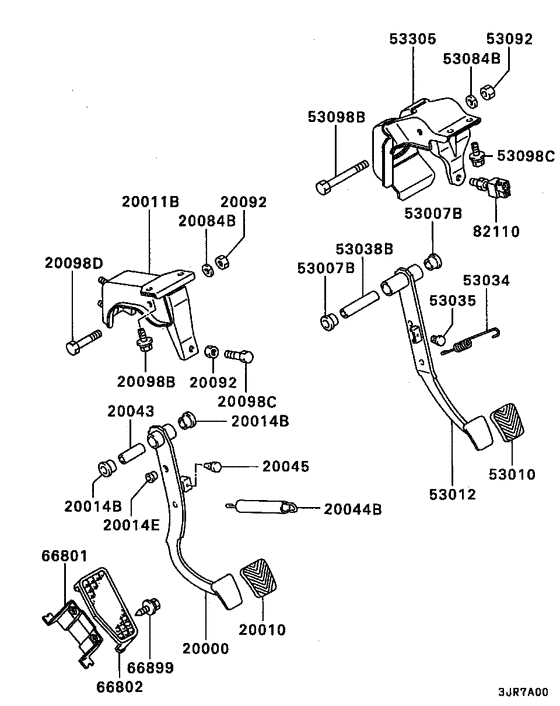 Brake & clutch pedal