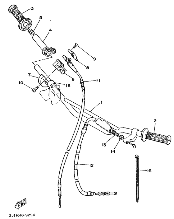 Steering handle & cable