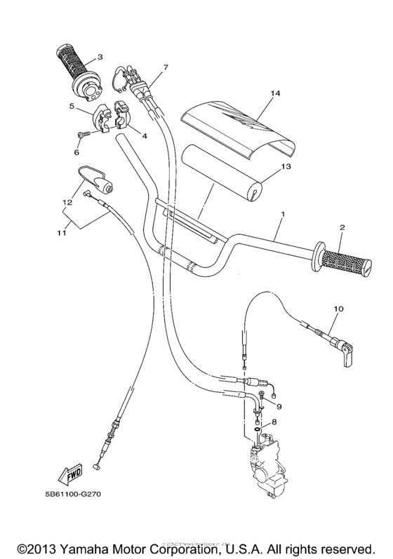 Steering handle & cable