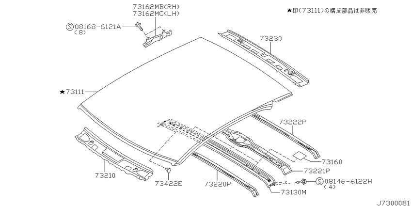 Roof panel & fitting