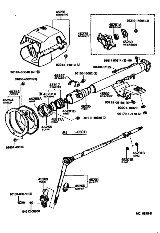 Steering Column & Shaft