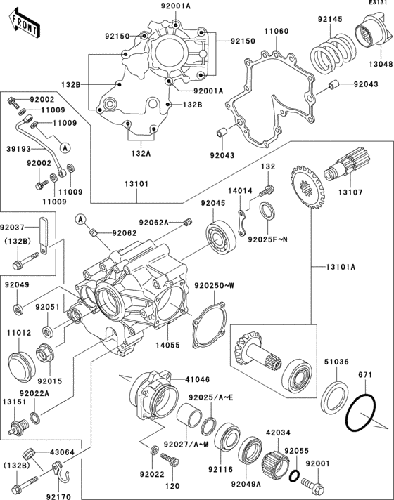Front bevel gear(1/2)