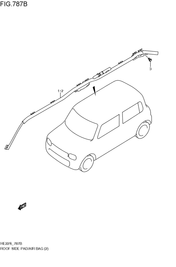 roof side pad / air bag