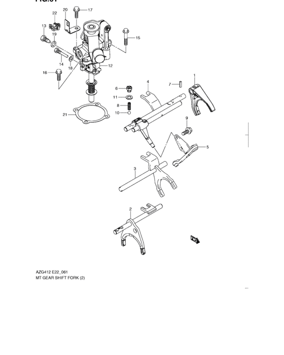 Mt gear shift fork