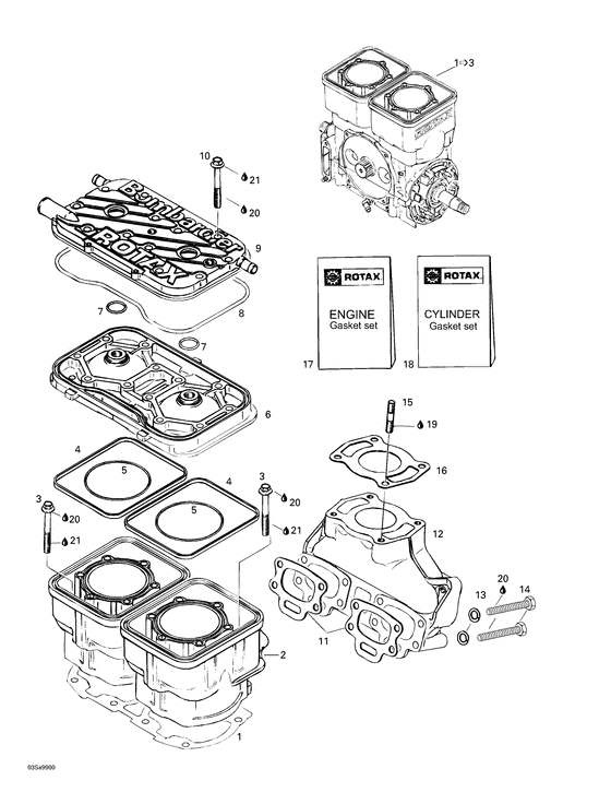 01- cylinder, exhaust manifold