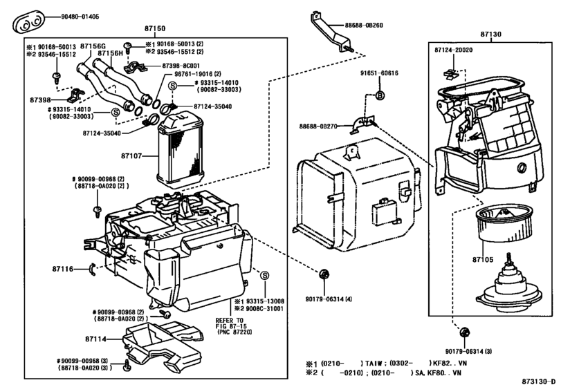 Heating & Air Conditioning - Heater Unit & Blower