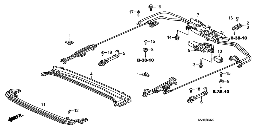 Roof slide components