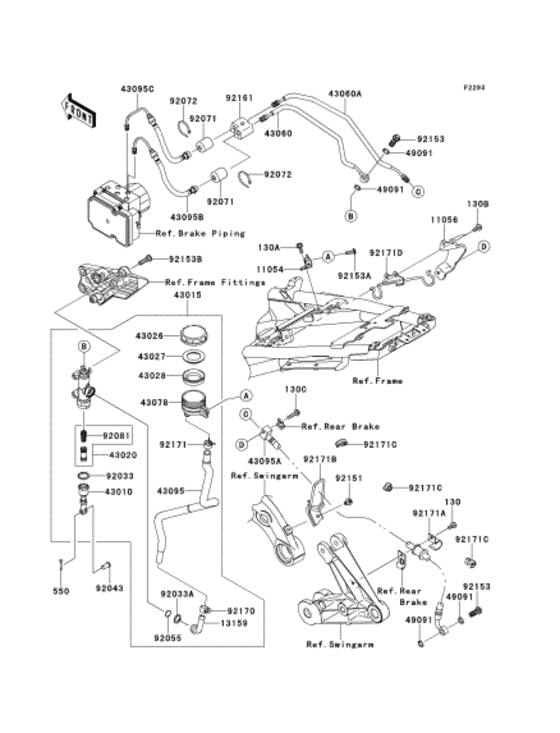 Rear master cylinder
