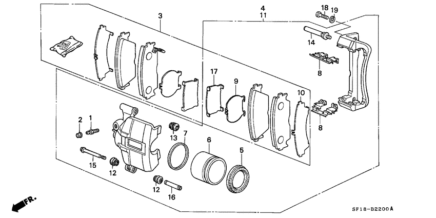 Front brake caliper
