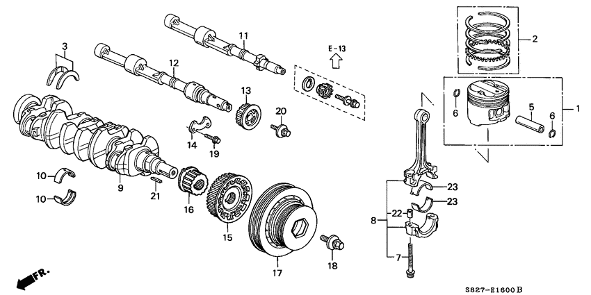 Crankshaft/piston