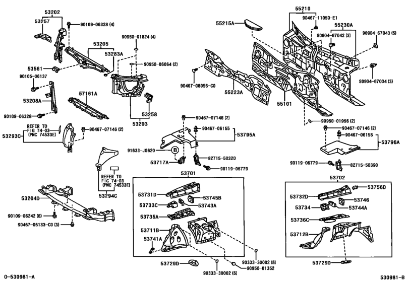Front Fender Apron & Dash Panel
