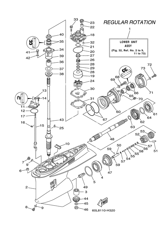 Lower casing & drive 1