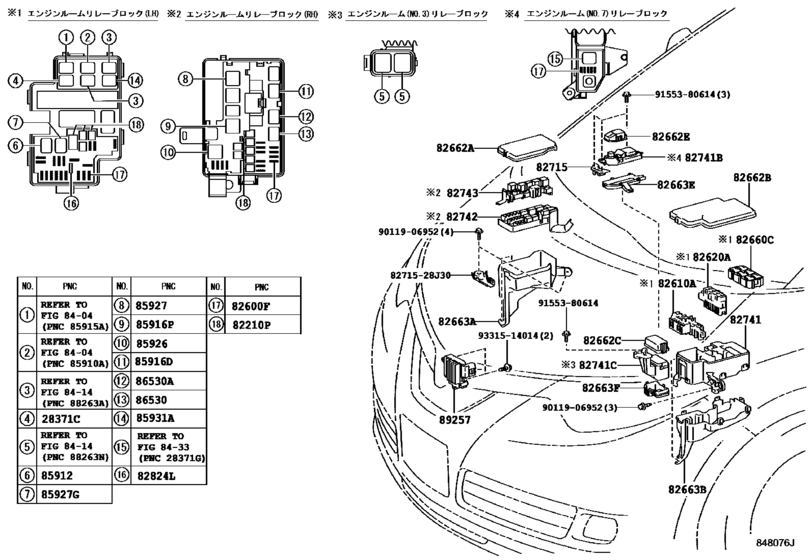 Предохранители где тойота эстима Switch & Relay & Computer для Toyota ESTIMA/ EMINA/ LUCIDA AHR20, год: 2012 - 20