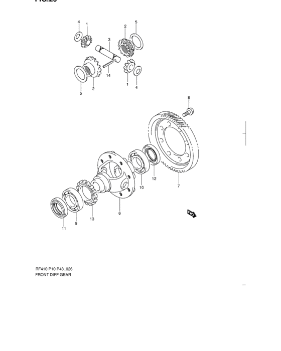 Front diff gear
