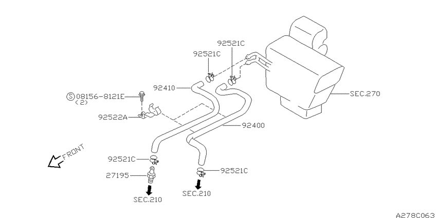 Heater piping