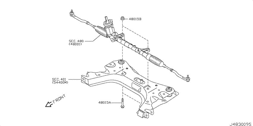 Steering gear mounting