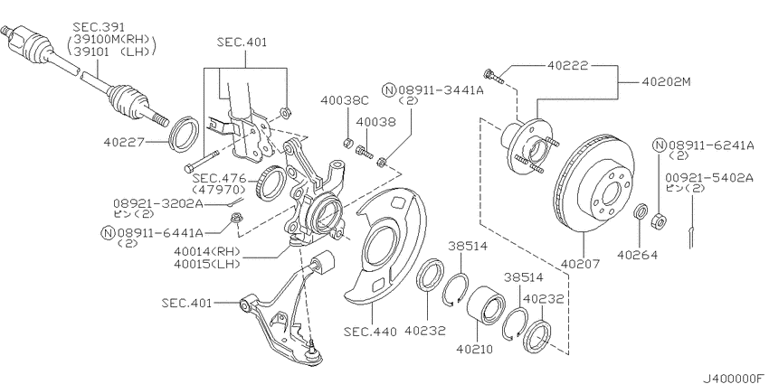 Front axle