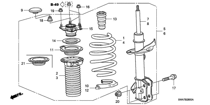 Front shock absorber